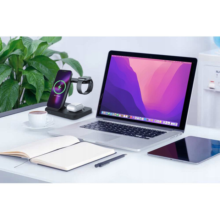 Ładowarka Indukcyjna A11 Tech-Protect 3 In1 Wireless Charger Czarny