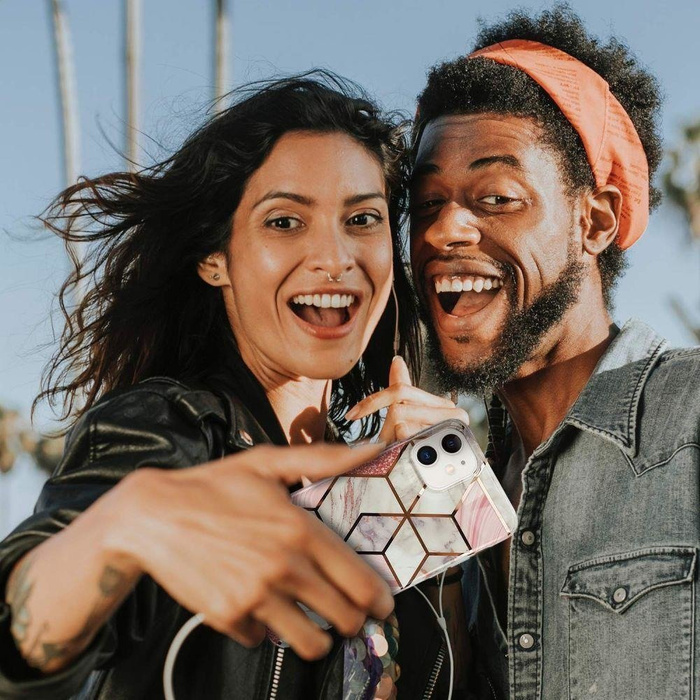 Etui Huawei P40 Lite TECH-PROTECT Marble Case Różowe Pink