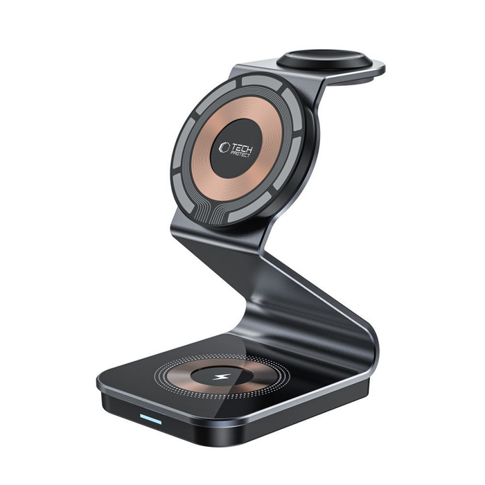 Ładowarka Qi15w-a29 Tech-protect 3in1 Magnetic Magsafe Wireless Charger Czarna