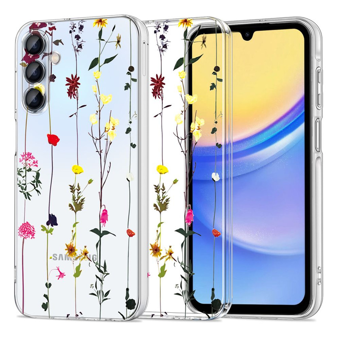 Etui Samsung Galaxy A15 4g / 5g Tech-protect Flexair+ Case Floral Garden