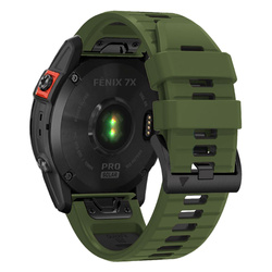 Pasek Garmin Fenix 3 / 5x / 3hr / 5x Plus / 6x / 6x Pro / 7x Tech-protect Iconband Pro wojskowy zielony/czarny