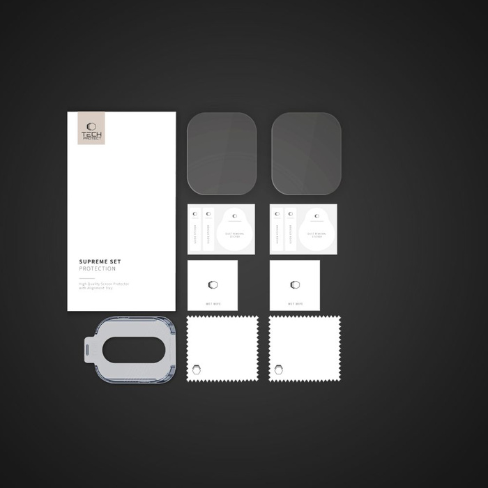 SZKŁO HARTOWANE TECH-PROTECT SUPREME SET 2-PACK APPLE WATCH ULTRA 1 / 2 (49 MM) CLEAR