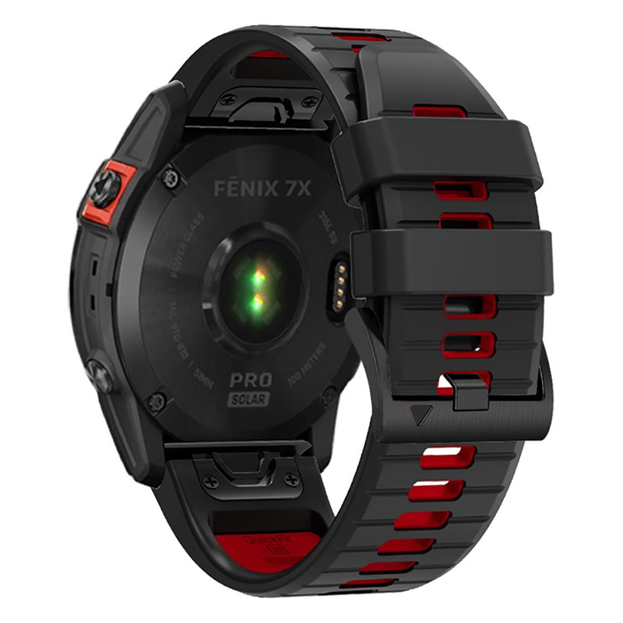 Pasek Garmin Fenix 3 / 5x / 3hr / 5x Plus / 6x / 6x Pro / 7x Tech-protect Iconband Pro czarny/czerwony