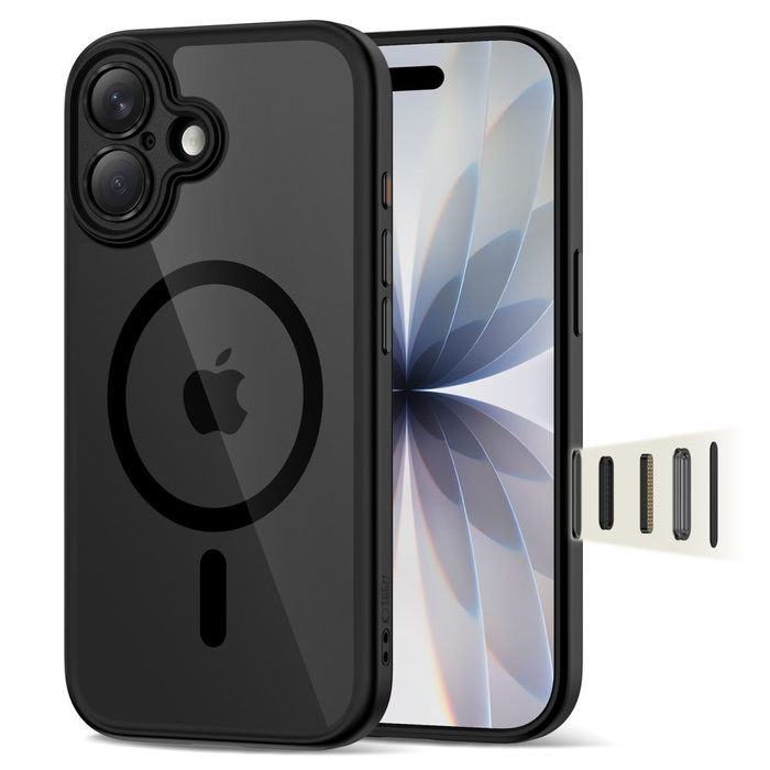 TECH-PROTECT MAGPEAK MAGSAFE CC IPHONE 17 BLACK/CLEAR