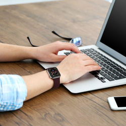 Pasek Apple Watch 1/2/3/4/5 TECH-PROTECT Gearband 42/44 Mm Bordowy