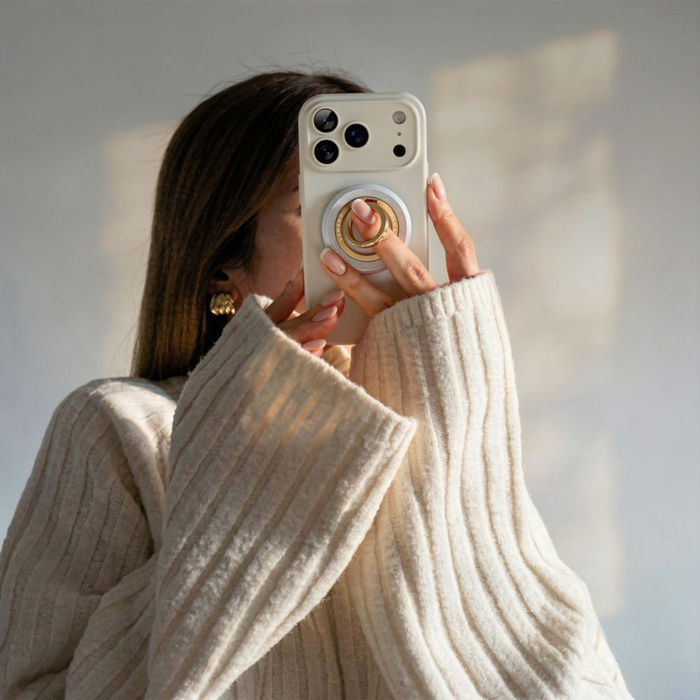 TECH-PROTECT MMR700 LAMANO MAGNETIC MAGSAFE PHONE RING TITANIUM/GOLD