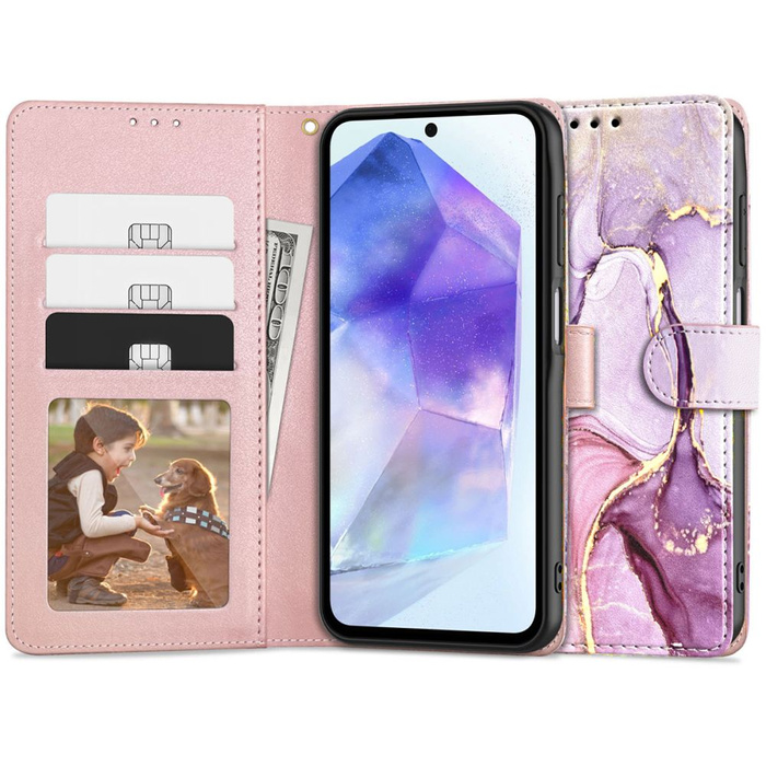 Etui Galaxy A55 5g Tech-protect Wallet Marble Marmurowy