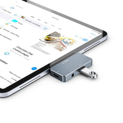 Adapter V6-Hub Tech-Protect 4in1 szary