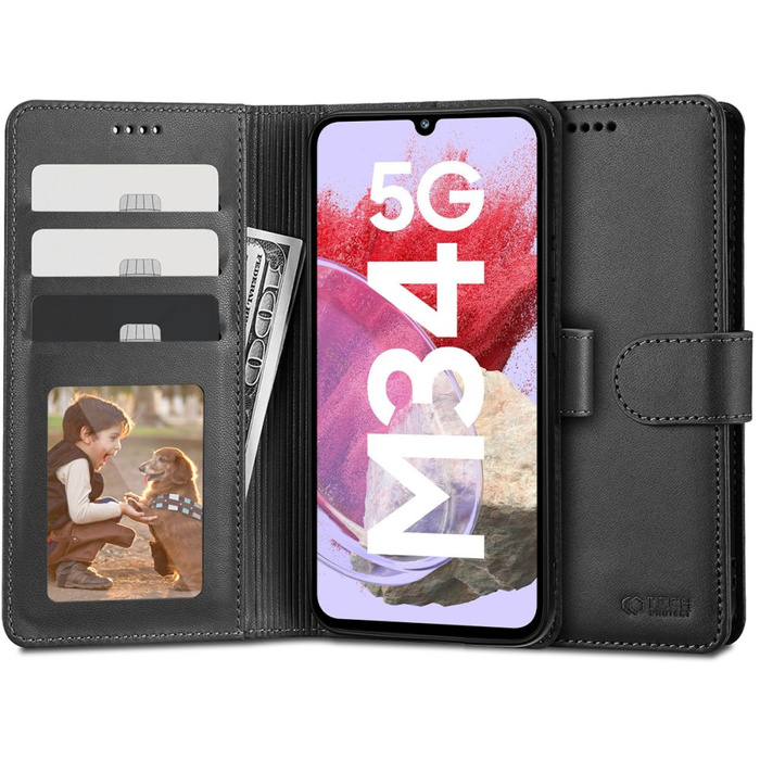 Etui Galaxy M34 Tech-protect Wallet 5g Czarny Case