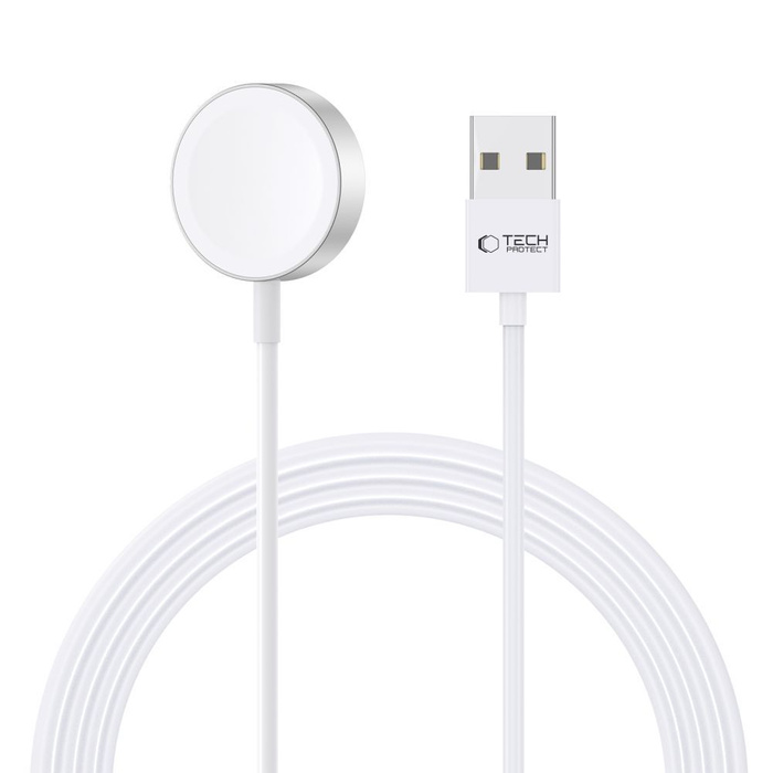 Kabel Magnetyczny Apple Watch Tech-protect Ultraboost Magnetic Charging Cable 120cm biały