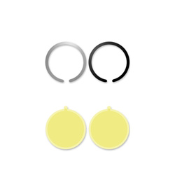 Blaszka Magnetic Ring Tech-Protect MetalPlate Magsafe Universal 2-pack czarny i srebrny