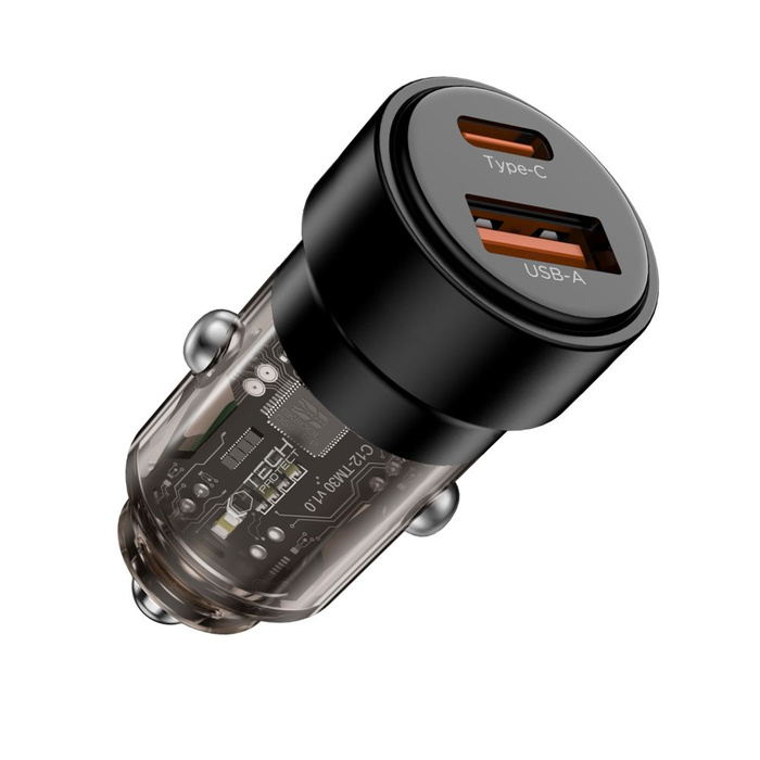 TECH-PROTECT CC03 2-PORT CAR CHARGER PD75W BLACK