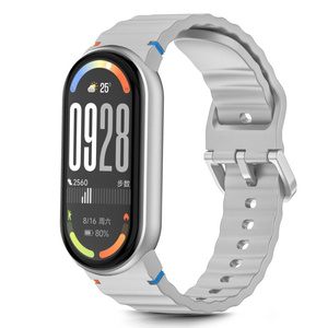 PASEK TECH-PROTECT XIAOMI SMART BAND 8 / 9 / 10 / NFC SILICONE SPORT CRAYON SZARY
