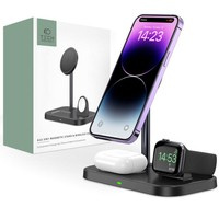 Ładowarka A22 Tech-Protect Qi15W 3in1 Magnetic Magsafe Wireless Czarna