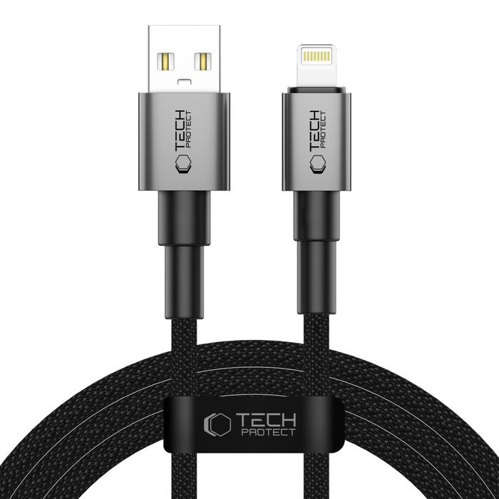 TECH-PROTECT ULTRABOOST DNA LIGHTNING CABLE 15W/2.4A 200CM IRON GREY