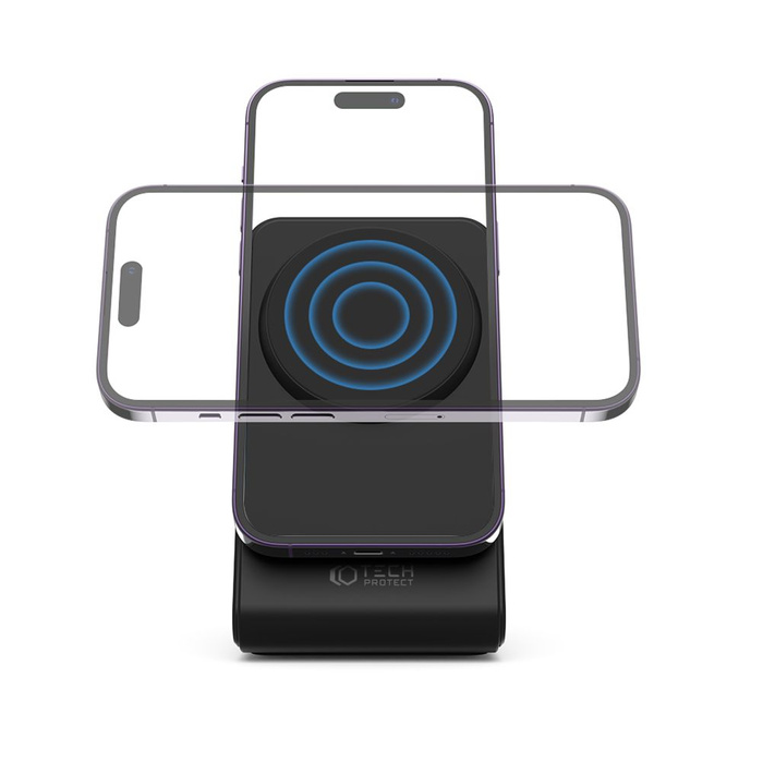 Ładowarka QI15W-A23 Tech-Protect Magnetic Magsafe Wireless Charger Czarna