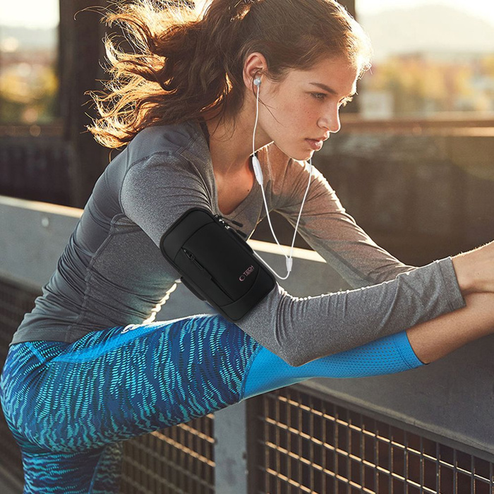 OPASKA NA RAMIĘ TECH-PROTECT M6 UNIWERSALNA SPORT ARMBAND CZARNA