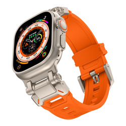 Pasek Tech-protect Delta Pro Apple Watch 4 / 5 / 6 / 7 / 8 / 9 / Se / Ultra 1 / 2 (42 / 44 / 45 / 49 Mm) Orange/titanium