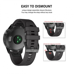 Pasek Garmin Fenix 3 / 5X / 3Hr / 5X Plus TECH-PROTECT 26mm Smooth Black Czarny