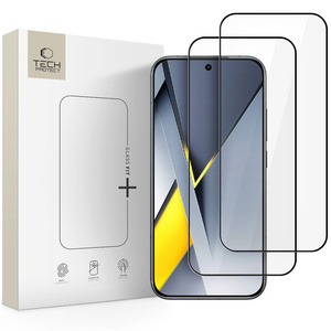 SZKŁO HARTOWANE TECH-PROTECT GLASS FIT+ 2-PACK XIAOMI POCO F8 PRO BLACK