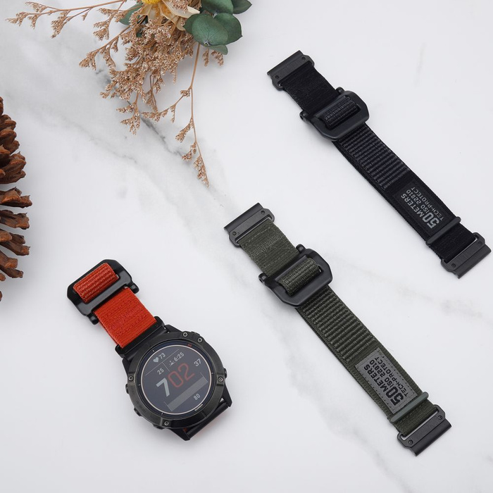 Pasek Garmin Fenix 5 / 6 / 6 Pro / 7 Tech-protect Scout wojskowy zielony