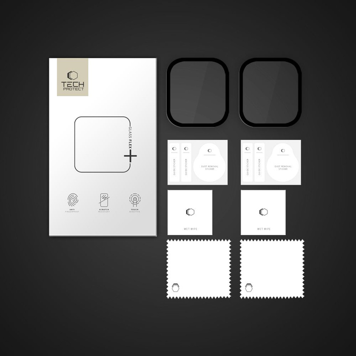 SZKŁO HYBRYDOWE TECH-PROTECT GARMIN VENU X1 GLASS FLEX+ 2-PACK CZARNE