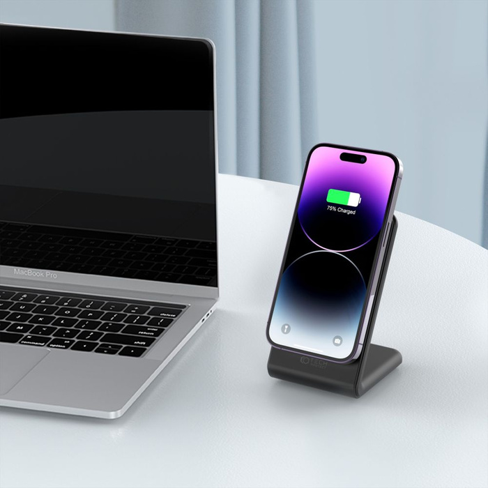 Ładowarka QI15W-A23 Tech-Protect Magnetic Magsafe Wireless Charger Czarna