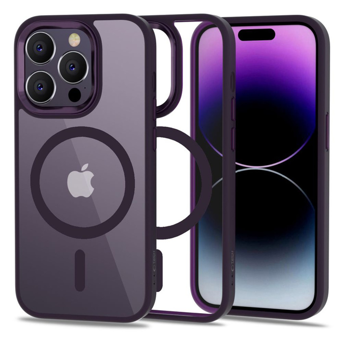 Etui iPhone 14 Pro Tech-protect Magmat Magsafe Deep Purple/clear głęboki fiolet/przezroczysty