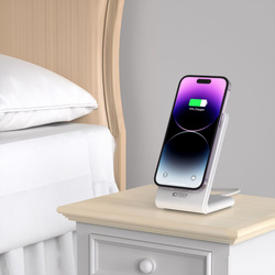 Ładowarka QI15W-A23 Tech-Protect Magnetic Magsafe Wireless Charger Biała