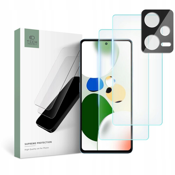 Szkło hartowane Xiaomi Redmi Note 12 Tech-Protect Supreme Set Przezroczyste