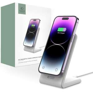 Ładowarka QI15W-A23 Tech-Protect Magnetic Magsafe Wireless Charger Biała