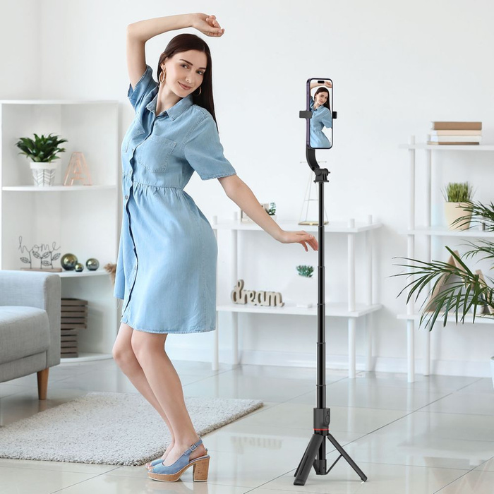Selfie stick L04S Tech-Protect Magsafe Wireless Tripod Czarny