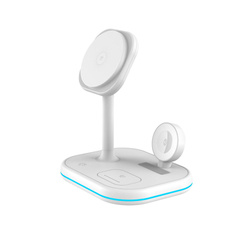 Ładowarka QI15W-A27 Tech-Protect 3in1 Magnetic Magsafe Wireless Charger Biały