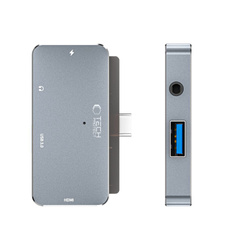 Adapter V6-Hub Tech-Protect 4in1 szary