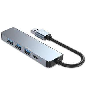 Adapter V0-HUB Tech-Protect 5in1 Grey szary