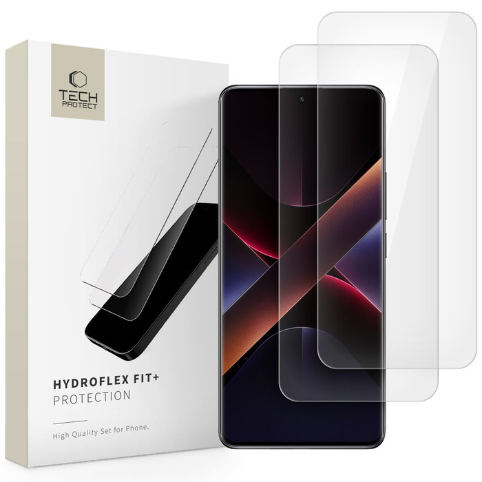 FOLIA HYDROŻELOWA TECH-PROTECT HYDROFLEX FIT+ 2-PACK XIAOMI REDMI NOTE 14 PRO 5G / 14 PRO+ PLUS 5G / POCO X7 5G CLEAR