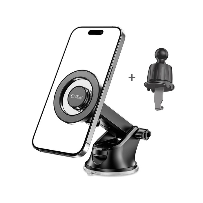 Uchwyt N51 Tech-Protect Magnetic Magsafe Dashboard & Vent Car Mount Czarny
