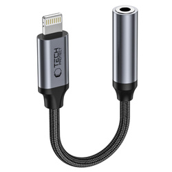 Adapter Ultraboost Tech-protect Lightning To Mini Jack 3.5mm czarny