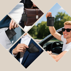 KLATKA FARADAYA TECH-PROTECT KLR400 POUCH KEYLESS RFID SIGNAL BLOCKER CASE BLACK/BLACK