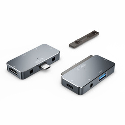 Adapter V6-Hub Tech-Protect 4in1 szary
