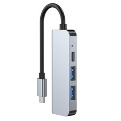 Adapter V2-HUB TECH-PROTECT 4IN1 szary