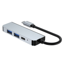 Adapter V2-HUB TECH-PROTECT 4IN1 szary