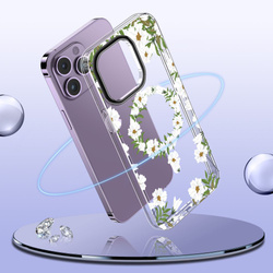 Etui iPhone 15 Tech-protect Magmood Magsafe Spring Daisy Case Wiosenne Stokrotki