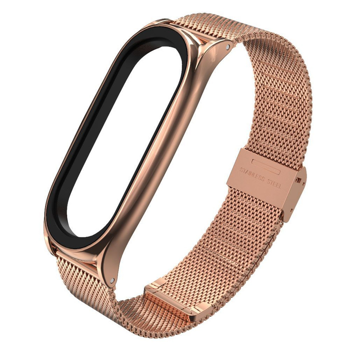 Pasek Xiaomi Mi Band 5 TECH-PROTECT Milaneseband Złoty Rose Gold