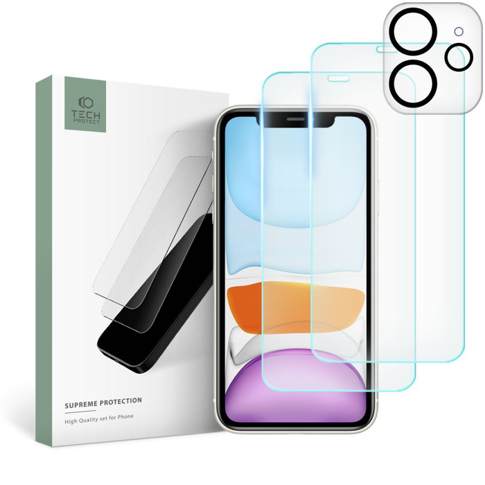 Szkło Hartowane iPhone 11 Tech-protect Supreme Set Clear