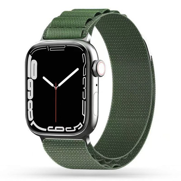 Pasek Apple Watch 4 / 5 / 6 / 7 / 8 / Se / Ultra Tech-protect Nylon Pro (42 / 44 / 45 / 49 Mm) wojskowy zielony