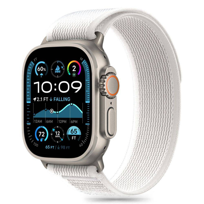 TECH-PROTECT NYLON STRIPE APPLE WATCH 6 / 7 / 8 / 9 / 10 / SE / ULTRA 1 / 2 (44 / 45 / 46 / 49 MM) CRAYON GREY