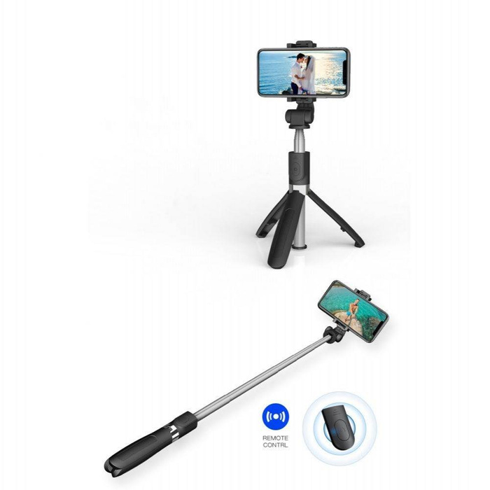 Statyw L01S Tech-Protect Wireless Selfie Stick Tripod czarny