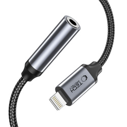 Adapter Ultraboost Tech-protect Lightning To Mini Jack 3.5mm czarny