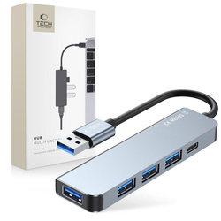 Adapter V0-HUB Tech-Protect 5in1 Grey szary